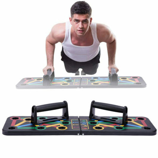 14 In1 Strength Push up Board Gym Training Muscle Equipment System Pushup Stands