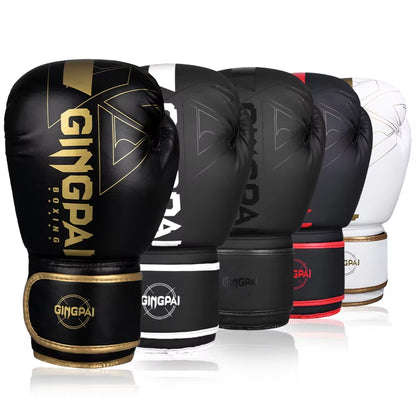 Professional 6/8/10/12/14Oz Boxing Gloves PU Muay Thai MMA Profession Kickboxing Adults Sandbag Training Gloves Equipment